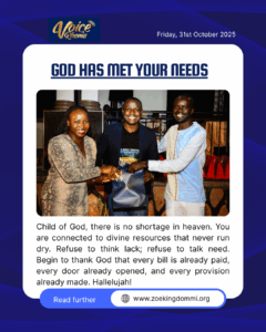 GOD HAS MET YOUR NEEDS