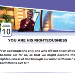 YOU ARE HIS RIGHTEOUSNESS