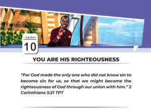 YOU ARE HIS RIGHTEOUSNESS