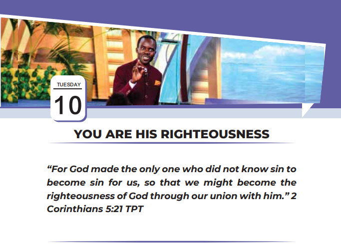 YOU ARE HIS RIGHTEOUSNESS