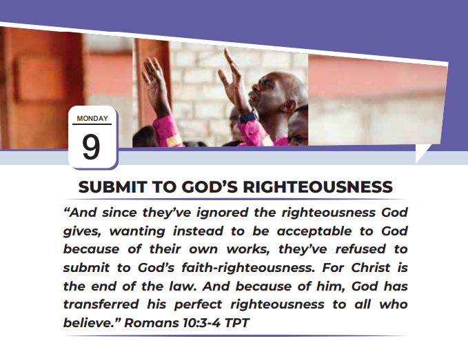 SUBMIT TO GOD’S RIGHTEOUSNESS